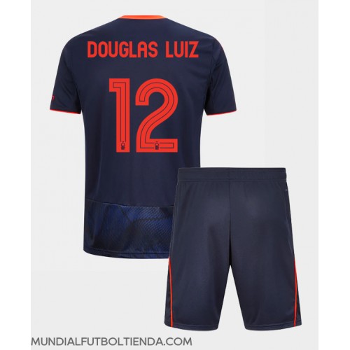 Camiseta Nottingham Forest Douglas Luiz #12 Tercera Equipación Replica 2025-26 para niños mangas cortas (+ Pantalones cortos)